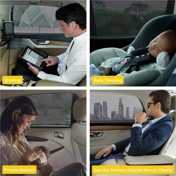 Car Window Shades, Car Window Shade, Car Window Screens, Car Sun Shade (2 Pack) - Picture 5 of 6